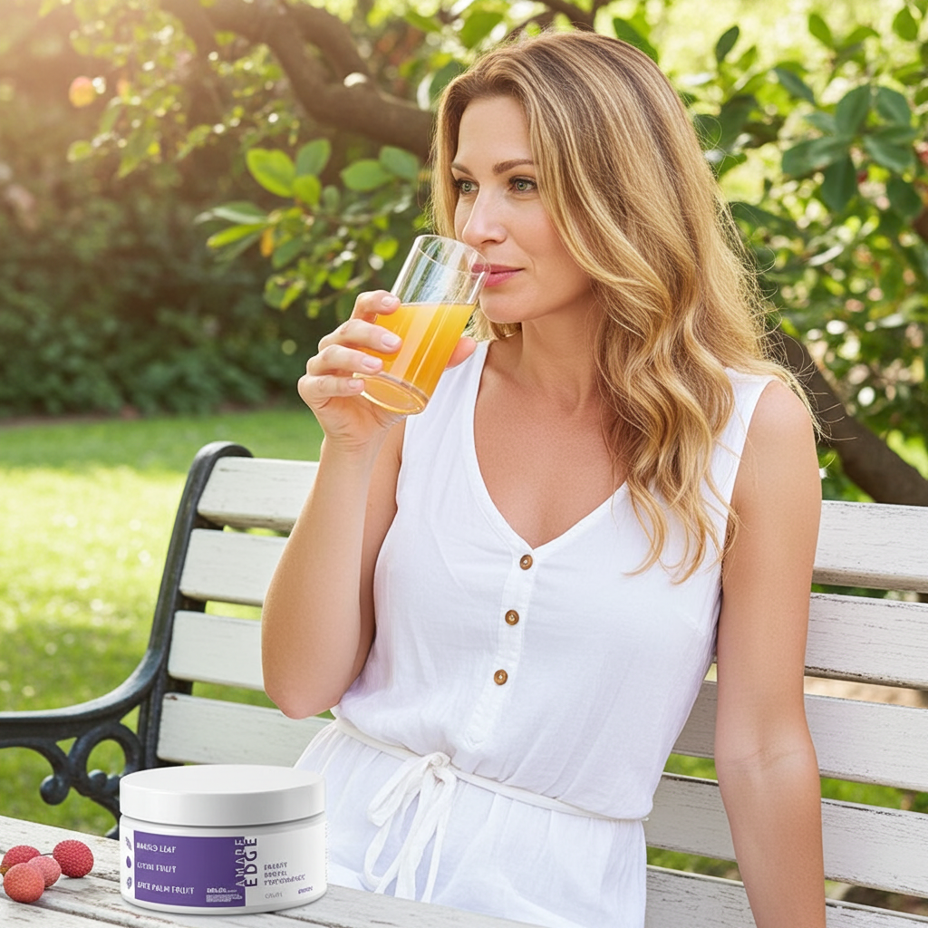 Amare EDGE Grape – Cafeïnevrije ondersteuning voor focus, helderheid en mentale prestaties