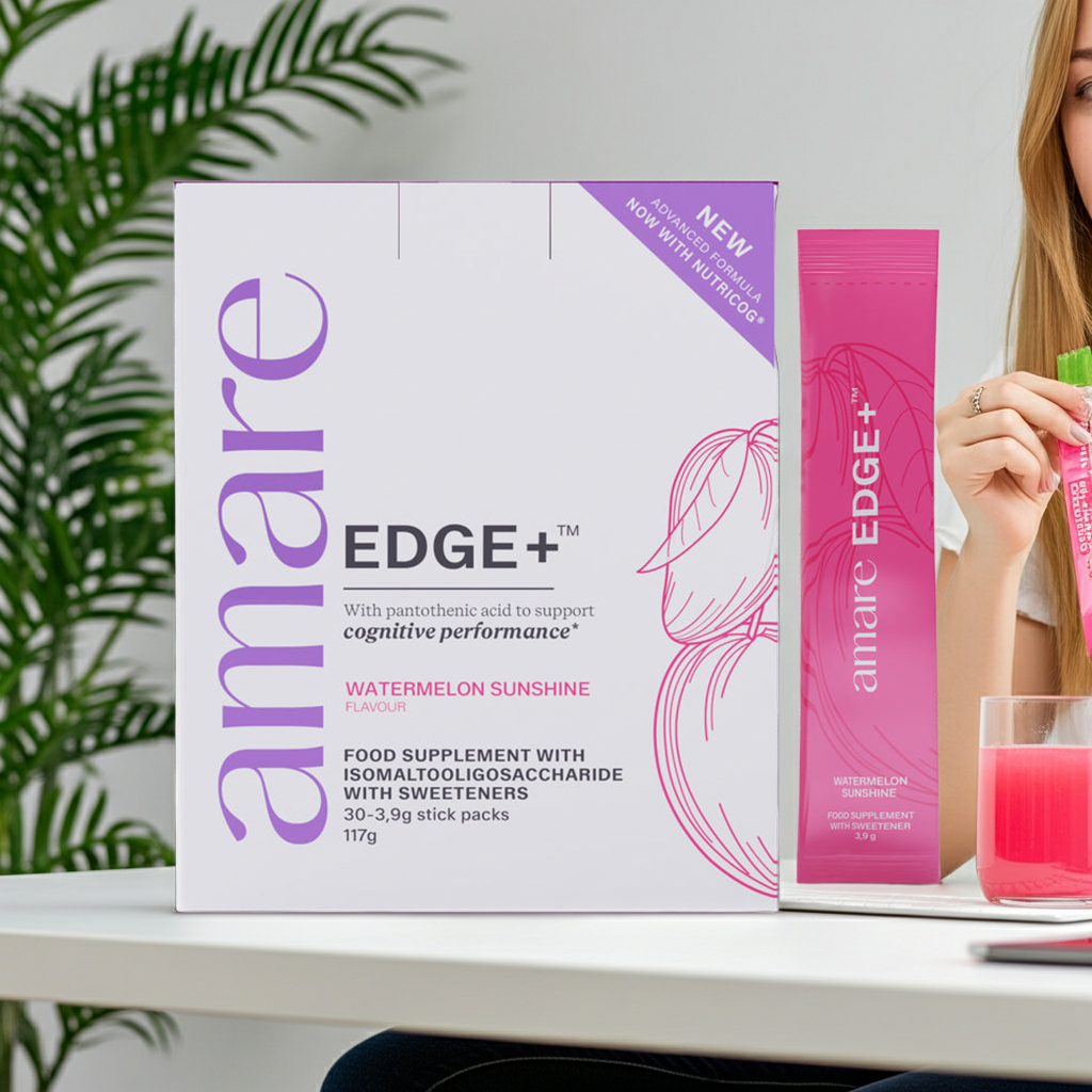 Amare EDGE+ Watermelon – Focus & motivatie met nootropics en cafeïne