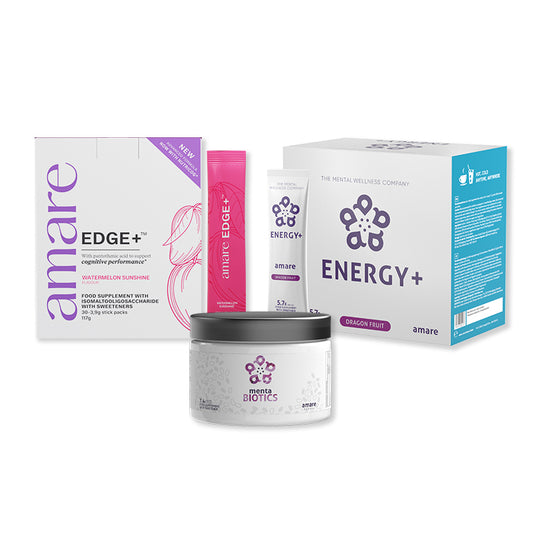 Amare Happy Juice Pack – EDGE+ Watermelon + Energy+ Dragon Fruit + MentaBiotics