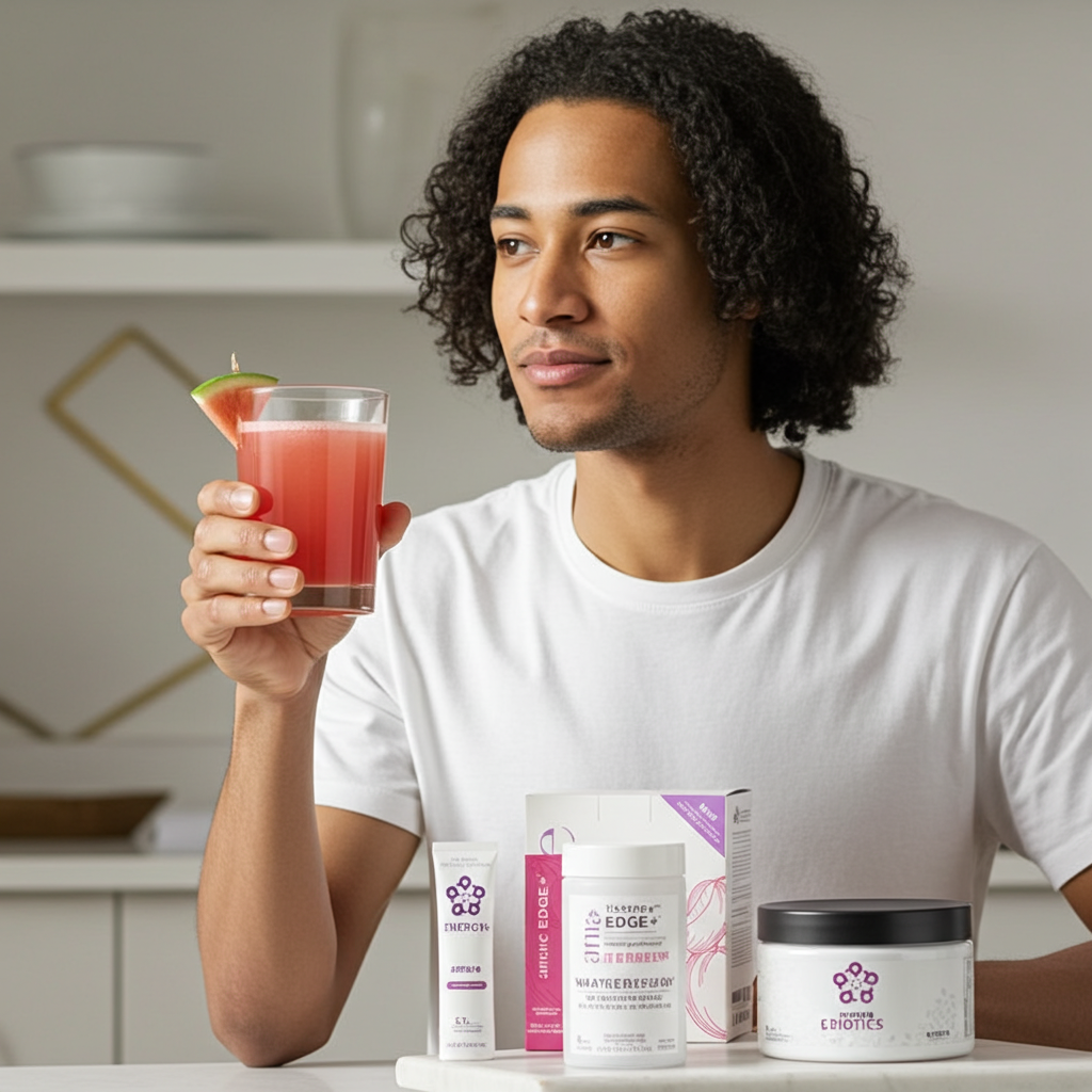 Amare Happy Juice Pack – EDGE+ Watermelon + Energy+ Dragon Fruit + MentaBiotics