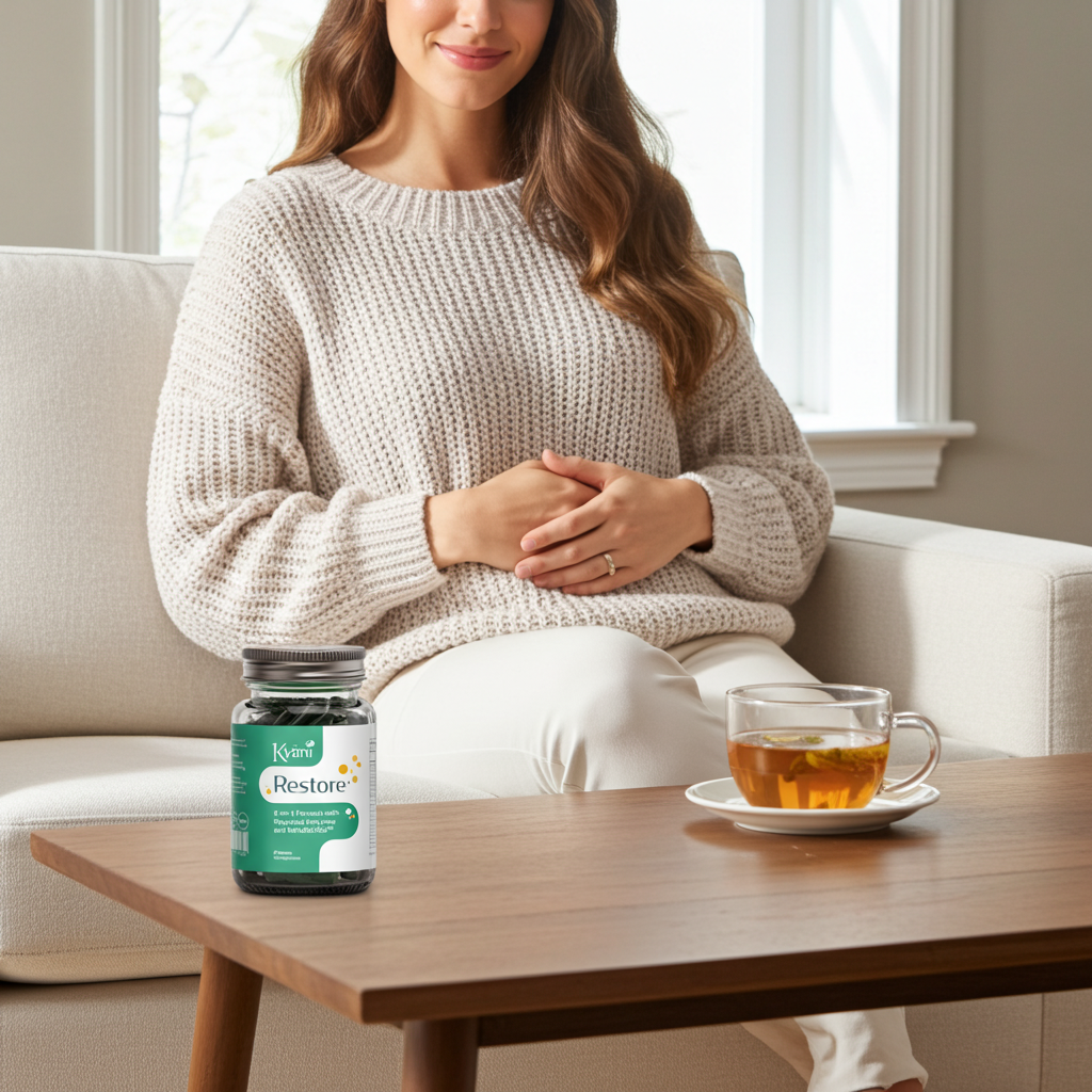 Amare Restore ter ondersteuning van een comfortabel gevoel na de maaltijd